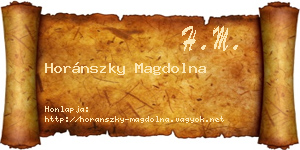 Horánszky Magdolna névjegykártya