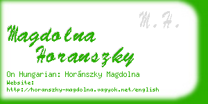 magdolna horanszky business card